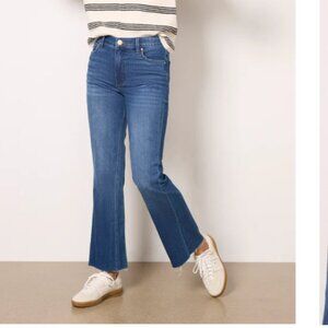 KUT from the Kloth Kelsey Fab Ab High Rise Ankle Flare Jeans Size 10 Raw Hem